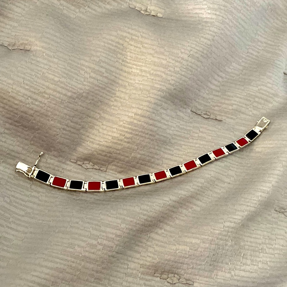 Red and black bracelet